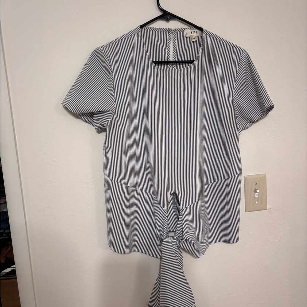 Striped Black and White Women's Top